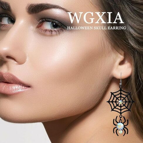 Halloween Green Ghost Earrings, The Nightmare Before Christmas Earrings for Women Girls Kids Dangle Earrings Xmas Drop Earrings Green Trendy Jewelry S925 Ear Hooks in Saudi Arabia