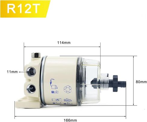 1Pcs Fuel Oil Water Separator Turbine Diesel Engine Racor Filter for 140R 120AT S3240 NPT ZG1/4-19 R12S R12T(TYPE 1) in Saudi Arabia