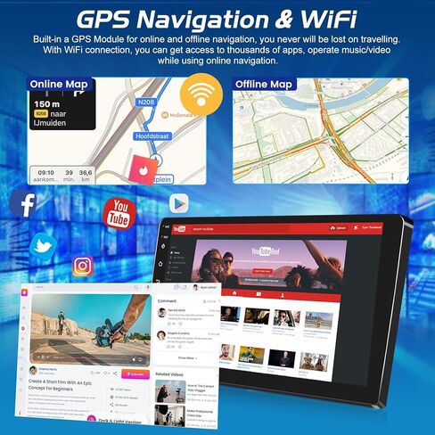 [2+64G] راديو سيارة لكيا سورينتو 2009-2012 مع تشغيل لاسلكي وأندرويد أوتو - ستيريو سيارة أندرويد 10.1 بوصة تعمل باللمس - واجهة مستخدم متعددة/نظام تحديد المواقع العالمي/واي فاي/SWC + كاميرا احتياطية AHD in Kuwait