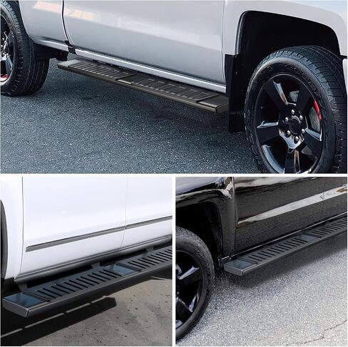 لوحات تشغيل Nilight لـ 2019-2024 Chevy Silverado/GMC Sierra 1500 Crew Cab 2020-2024 Silverado/GMC Sierra 2500HD 3500HD 6 بوصات من الألومنيوم مثبتة على الجانب قضبان Nerf، ضمان لمدة عامين in Saudi Arabia