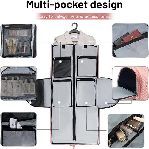 93L Carry On Garment Duffle Bag مع عجلات ، حقيبة ملابس قابلة للتحويل قابلة للتحويل للسفر مع مقصورة الأحذية ، حقيبة بدلة مقاومة للماء للرجال للرجال نساء in Kuwait
