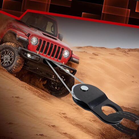 10 Ton Winch Snatch Block Towing Pulley Blocks,22,000 LBS Capacity, Works with 7/32" - 3/4" Steel Cable or Synthetic Winch Rope,Heavy Duty Offroad Recovery Accessory for Truck,Tractor (red) in Saudi Arabia