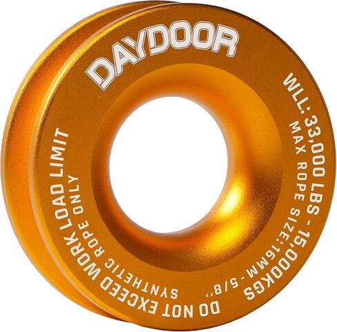 DAYDOOR Heavy Duty Recovery Ring, 66,000 LBS 7075 Aluminum Winch Snatch Ring for Soft Shackle & Synthetic Rope, Essential Off-Road 4x4 Recovery Gear for Truck, Jeep, ATV, UTV(Red) in Kuwait