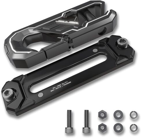 10 بوصة Winch fairlead مع خطاف السحب ، خطاف الرافعة البليت - مرفق ونش الألومنيوم خفيفة الوزن للحبل الاصطناعي - الحد الأقصى للحمل 20،000 رطل ، قيود سريعة لاستعادة الشاحنة على الطرق الوعرة على الطرق الوعرة in Kuwait