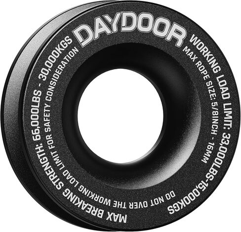 DAYDOOR Heavy Duty Recovery Ring, 66,000 LBS 7075 Aluminum Winch Snatch Ring for Soft Shackle & Synthetic Rope, Essential Off-Road 4x4 Recovery Gear for Truck, Jeep, ATV, UTV(Red) in Kuwait