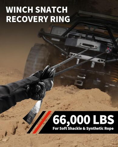 DAYDOOR Heavy Duty Recovery Ring, 66,000 LBS 7075 Aluminum Winch Snatch Ring for Soft Shackle & Synthetic Rope, Essential Off-Road 4x4 Recovery Gear for Truck, Jeep, ATV, UTV(Red) in Kuwait