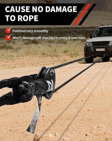 DAYDOOR Heavy Duty Recovery Ring, 66,000 LBS 7075 Aluminum Winch Snatch Ring for Soft Shackle & Synthetic Rope, Essential Off-Road 4x4 Recovery Gear for Truck, Jeep, ATV, UTV(Red) in Kuwait