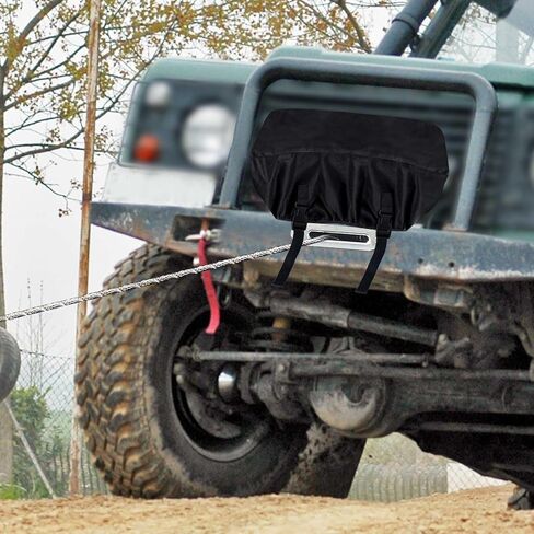 غطاء Winch ، 21.6x9.4x7.5in Winch Winch Protective Cover مقاومة للماء Oxford Shield Shield Weatherproof Protector Auctories For 8500 to 17500 LBS in Saudi Arabia