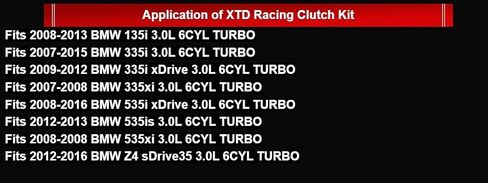 XTD Stage 2 Self Adjusting Clutch Kit Compatible With BMW 135i 335i 335Xi 535i 535Xi Z4 3.0L 6CYL Turbo in Saudi Arabia