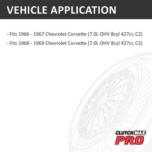 ClutchMaxPRO Heavy Duty OEM Clutch Kit with Flywheel Compatible with 1966 1967 1968 1969 Chevrolet Corvette C2 C3 427ci 7.0L OHV (CP04505HD-FW167654-CK) in Saudi Arabia