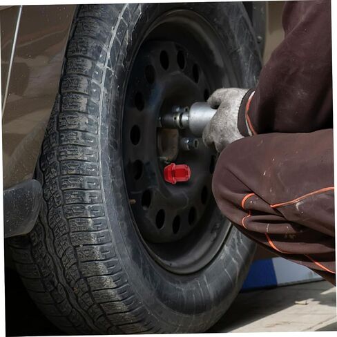 Zerodeko Red Solid Lug Nut Covers Wheel Lug Nut Protector Caps for Easy Installation Robust Design for Secure Wheel Attachment Automotive Accessory in Saudi Arabia