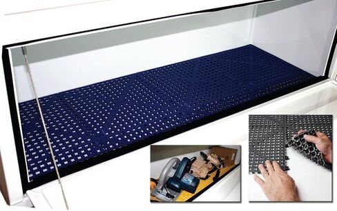Dri-Dek® Pickup Truck Bed & Service Work Truck Compartment Liner - 1'x1' Interlocking Mats (12-Pack, Black) in Saudi Arabia