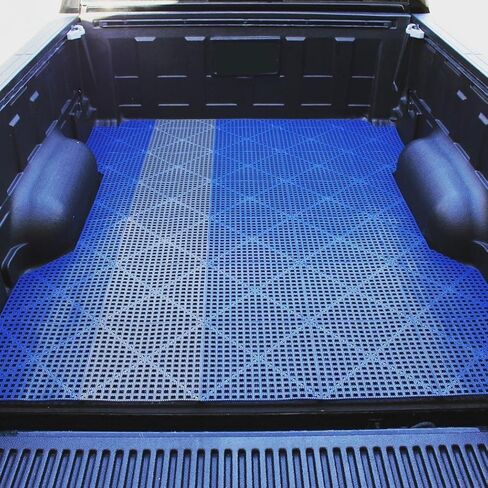 Dri-Dek® Pickup Truck Bed & Service Work Truck Compartment Liner - 1'x1' Interlocking Mats (12-Pack, Black) in Saudi Arabia