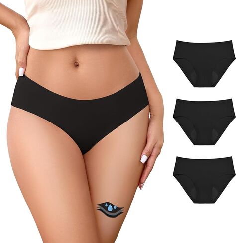 Heavy Flow Period Underwear for Women - Teen Girls Leak Proof Briefs - Womens Seamless Leakproof Menstrual Panty in Kuwait