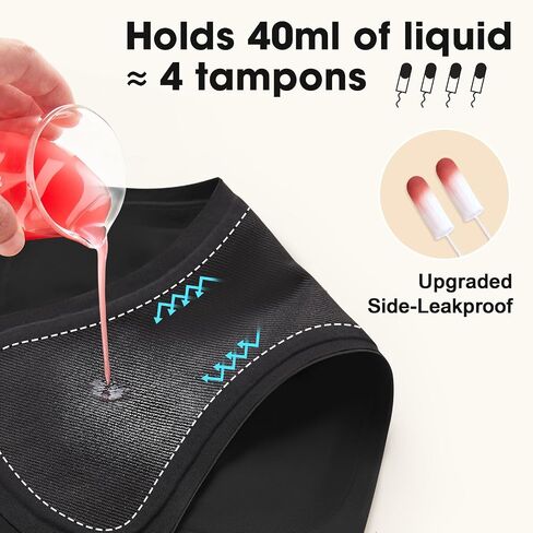 Heavy Flow Period Underwear for Women - Teen Girls Leak Proof Briefs - Womens Seamless Leakproof Menstrual Panty in Kuwait