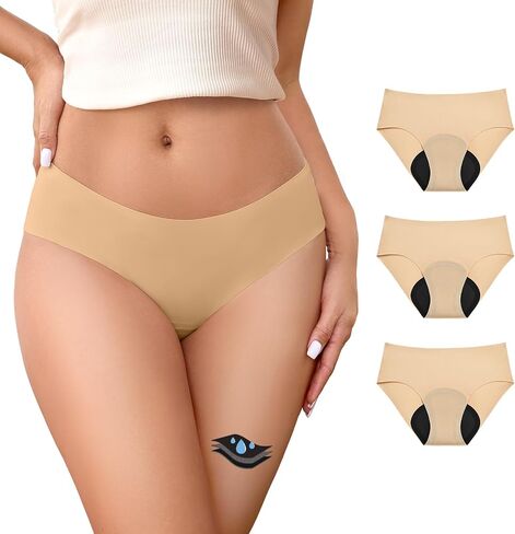 Heavy Flow Period Underwear for Women - Teen Girls Leak Proof Briefs - Womens Seamless Leakproof Menstrual Panty in Kuwait