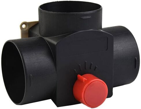 Generic 75MM Vavle Flap Adjustable Air Diesel Heater Vent Ducting T Branch Splitter Exhaust Pipe Joiner Connector For Car Truck Camper, Black in Saudi Arabia