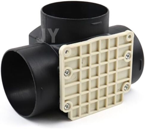 Generic 75MM Vavle Flap Adjustable Air Diesel Heater Vent Ducting T Branch Splitter Exhaust Pipe Joiner Connector For Car Truck Camper, Black in Saudi Arabia