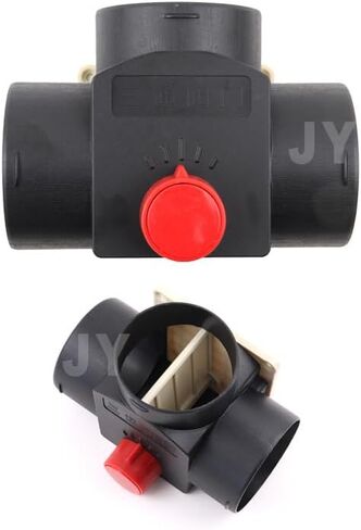 Generic 75MM Vavle Flap Adjustable Air Diesel Heater Vent Ducting T Branch Splitter Exhaust Pipe Joiner Connector For Car Truck Camper, Black in Saudi Arabia