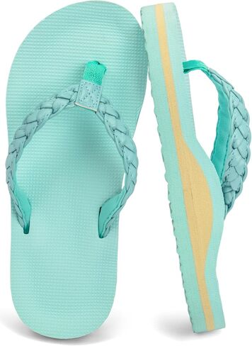 Chaychax Kids Boys Girls Flip Flops Quick Dry Beach Pool Sandals مع سرير قدم مريح (طفل صغير/طفل كبير) in Kuwait