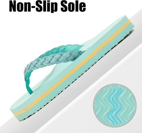 Chaychax Kids Boys Girls Flip Flops Quick Dry Beach Pool Sandals مع سرير قدم مريح (طفل صغير/طفل كبير) in Kuwait