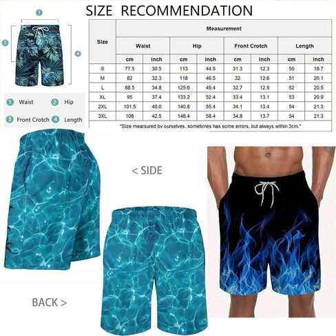 Men's Swim Trunks Hawaiian Bathing Mesh Lining Suit Swimsuits Beach Shorts with Pockets Men's Beach Swimwear Shorts in Saudi Arabia