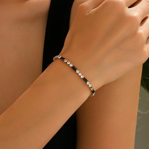 Tennis Bracelet for Women 18K Gold Plated Cubic Zirconia Bracelet Dainty Diamond Adjustable Bracelet Trendy Jewelry Gift in Kuwait