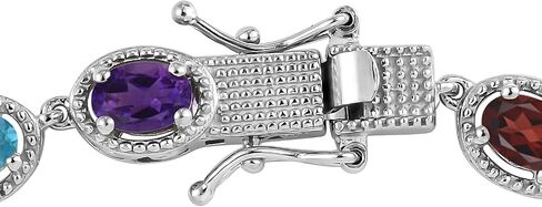 تسوق LC تسليم Joy Birthstone Tennis أساور للنساء العصرية - أساور الصداقة في 925 Sterling Silver Platinum - هدايا عيد ميلاد مجوهرات الأحجار الكريمة اللطيفة لها من 6.5-7.25 بوصة in Saudi Arabia