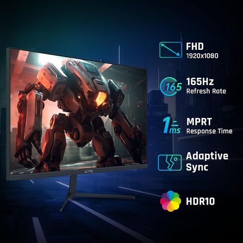 KTC 24 Inch 180Hz Gaming Monitor, 2K QHD Fast IPS PC Gaming Monitor, 1440p 1ms Computer Monitor 144Hz, G-Sync and FreeSync Compatibility, HDR Support, HDMI Displayport, VESA, Q24T09 in Saudi Arabia