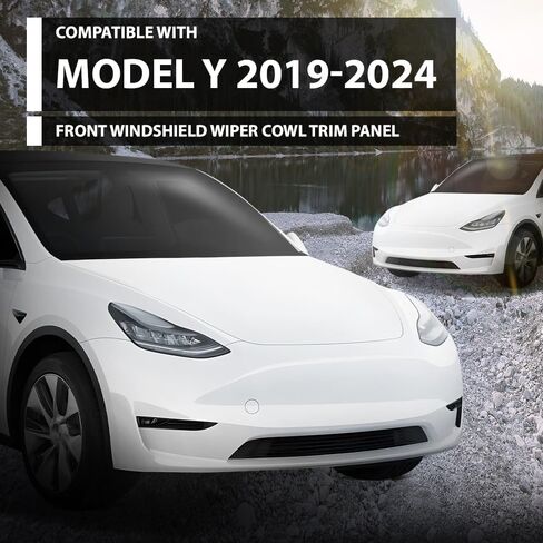 ألوغود الأمامية الزجاج الأمامي ممسحة القربان القلنسو لوحة متوافقة مع Tesla Model Y 2019 2020 2021 2022 2023 2024 149260300D ، 1492603-00-D Black in Saudi Arabia