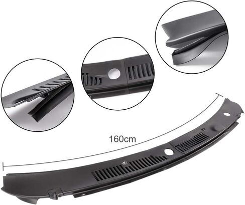 DOTCOM 2PCS WIPRENCELD GRILLE PANE HOOD ، متوافق مع Ford Mustang 1999 2000 2001 2002 2003 2004 Wiper Cowl Grille ، FO1270102 3R3Z6302228AAAA in Saudi Arabia