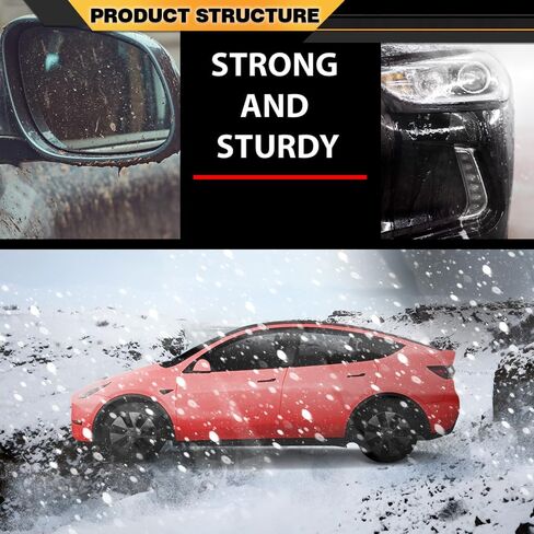 ممسحة الزجاج الأمامي للزجاج الأمامي من لوحة القربون قرني متوافقة مع Tesla Model Y 2019 2020 2021 2022 2023 2024 149260300D ، 1492603-00-D Black in Kuwait