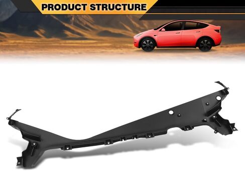 ممسحة الزجاج الأمامي للزجاج الأمامي من لوحة القربون قرني متوافقة مع Tesla Model Y 2019 2020 2021 2022 2023 2024 149260300D ، 1492603-00-D Black in Kuwait