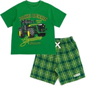 John Deere Tractor T-Shirt and Shorts Outfit Set Toddler to Big Kid Sizes (2T - 10-12) in Saudi Arabia