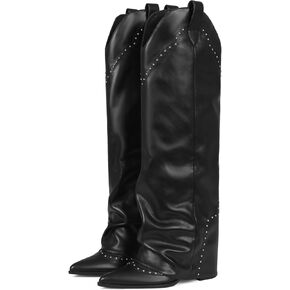 طي القرش المسنن للسيدات فوق فستان رعاة البقر الراعي رعاة البقر القابل للركبة. in Kuwait