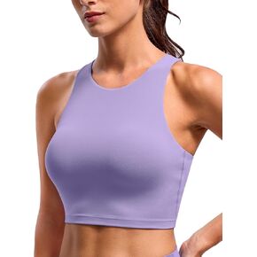 BAYDI Clouduxi High Neck Sports Bras for Women - Padded Workout Tank Tops with Built in Bra Racerback Gym Yoga Crop Top in Kuwait