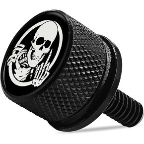 Motorcycle Stainless Knurled Fender Rear Seat Bolt Screw 1/4"-20 Thread, Touring Sportster Softail Dyna CVO Fatbob Electra Glide Street Glide 1996-2025 Black (Plating Color) in Kuwait