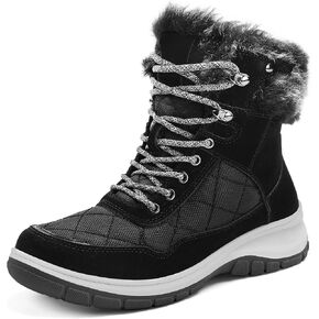 Mysoft Women's Snow Boots مقاومة للماء الدانتيل الدانتي in Kuwait