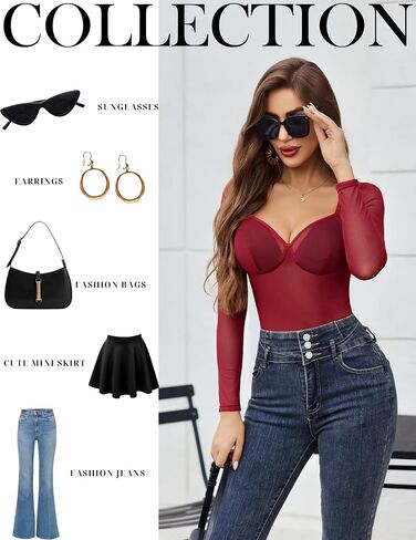 Avidlove Mesh Bodysitits للنساء جسم الأكمام الطويلة بدلات النمر المطبوعات التي تخرج من قمم الشفرات مع المنشعب المفاجئ in Saudi Arabia