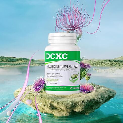 Liver Detox Supplement,30000mg Milk Thistle Turmeric Tablet,Stay up Late – Supports Liver Health – 60 Tablets in Saudi Arabia