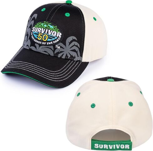 Survivor الموسم الخمسين قبعة-قبعة الذكرى السنوية الناجية مع شعار مطرز ، والبيسبول قابلة للضبط مرخصة بشكل غير محدود بشكل غير محدود. in Kuwait