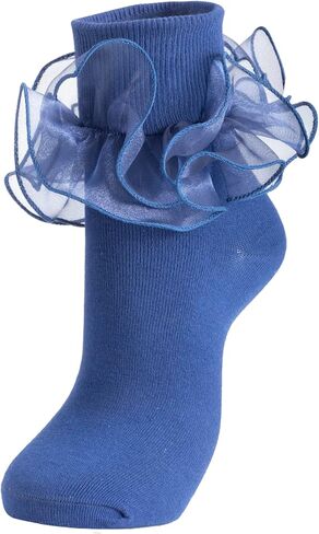 Dicry Socks for Women Big Ruffle Socks with Turn Cuff and Double Lace in Kuwait