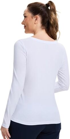 Kitmaz Women's Underscrub Long Sleeve-Crew Neck Procrubs Undershirts مع نسيج ناعم وتنفس in Kuwait