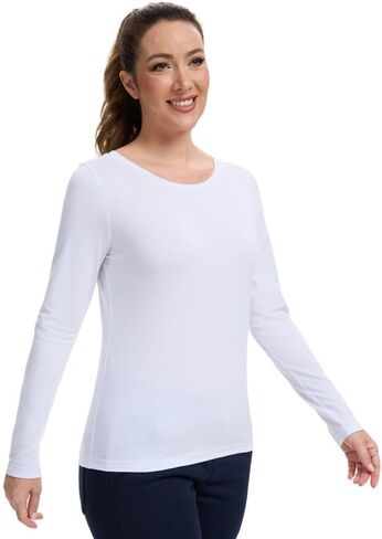 Kitmaz Women's Underscrub Long Sleeve-Crew Neck Procrubs Undershirts مع نسيج ناعم وتنفس in Kuwait
