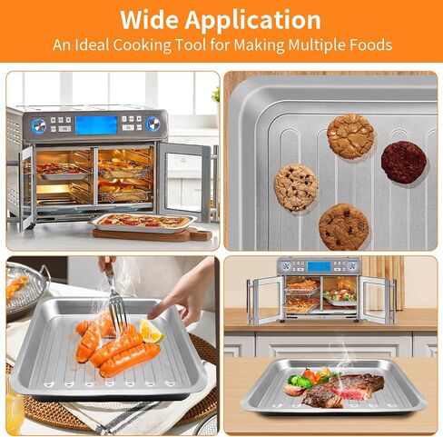 Air Fryer Tray Replacement for Emeril Lagasse Everyday 360 air fryer, 12''×10'' Stainless Steel Air Fryer Accessories Grill Pan Grill Plate Crisper Plate Replacement Parts Rack in Saudi Arabia
