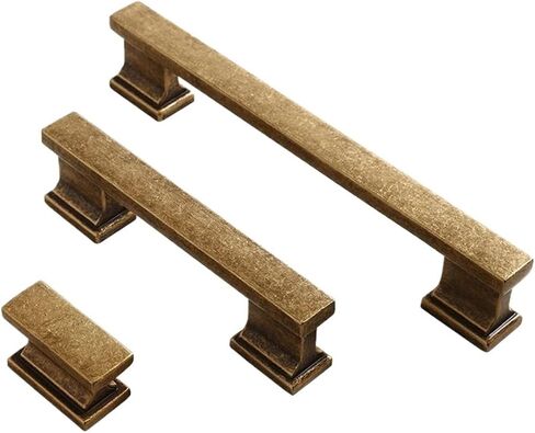 زنك سبيكة عتيقة درج الباب مقبض واحد مزدوج ثقب الأثاث خزانة 1pcs (160mm) in Saudi Arabia