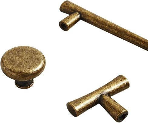 Antique Bronze Wardrobe Door Handle Cabinet Drawer Single Hole Zinc Alloy Solid 1Pcs(Single Hole-2) in Saudi Arabia