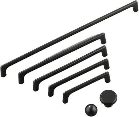 Black Handles 96-320mm Dressers Cupboard Closet Wardrobe Door Drawer Hardware Pulls 1Pcs(Brass Gold 320mm) in Saudi Arabia