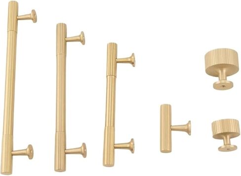 النحاس الصلبة المصبوبة بمقبض طويل مقبض خزانة المطبخ العتيقة درج السحب T-handle 1pcs (2120-t-gold) in Saudi Arabia