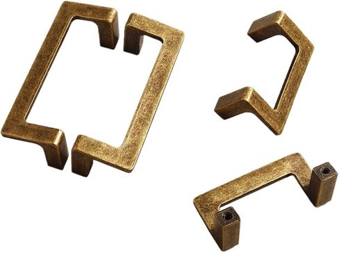 Doors Square Pair Handles Shoe Wardrobe Cabinet 1Pcs(Gold-64mm) in Saudi Arabia